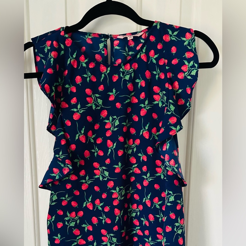 Juicy couture strawberry print blouse